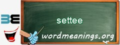 WordMeaning blackboard for settee